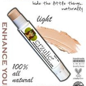 Erzulie® Natural Mineral Concealer Stick in LIGHT  Acne Safe Makeup Non-Comedogenic Cruelty Free Cosmetics  Organic Makeup