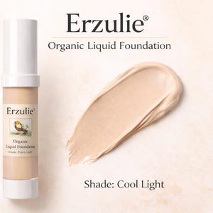 fond de teint liquide bio : lumière froide/neutre, formule végétalienne | Maquillage non toxique | Sans cruauté | Petit lot fait main
