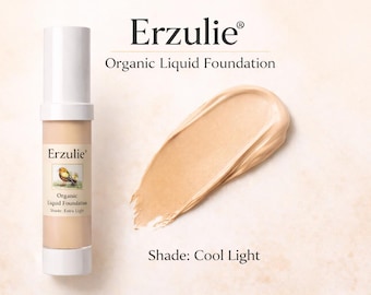 Organic Liquid Mineral Foundation: Vegan, Acne Safe - Cool/Neutral Light