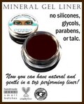 Organic Makeup Natural Cosmetics Mineral Gel Eyeliner in DARK BROWN   Easy to Use and long lasting eyeliner  Oragnic Eyeliner