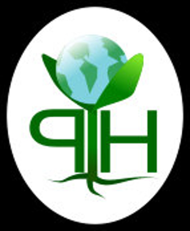 Pu&ograve; includere: Una pianta verde con un globo all'interno delle foglie e le lettere "PH" sul gambo. La pianta ha radici e cresce dal terreno.