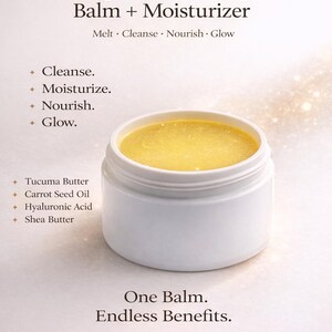 Organic Cleansing Balm | Multi-tasking Balm for Face and Skin | Facial Glow Balm | Clean Beauty Balm | Facial Mask | Balm to Oil Cleanser