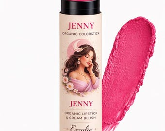 Organic Lipstick and Cream Blush | Jenny Vivid Pink Colorstick
