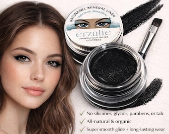 Naturagel™ Intense Black Organic Gel Eyeliner | Unscented  Non-Toxic Makeup  #organicmakeup