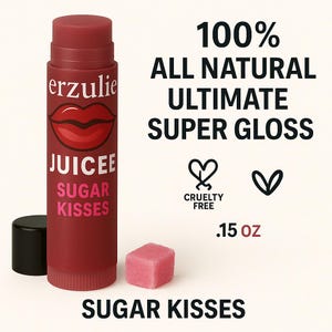 Three JUICEE LIP GLOSSES  Tropical Berry | Caramel Latte | Sugar Kisses   Natural High Shine Lip Gloss