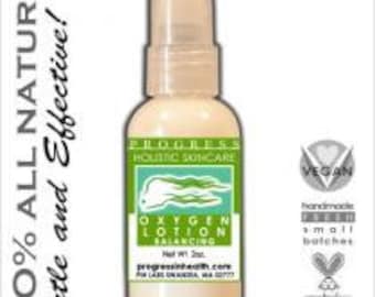 Hidratante facial clarificante com oxigênio orgânico: óleo de melaleuca e neem.