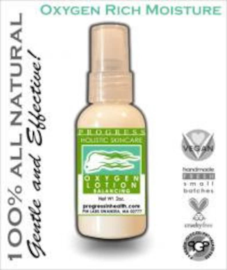 Organic Skin Care Oxygen Clarifying Facial Moisturizer Lotion with Hylaluronic Acid/ Tea Tree/Neem Oil Vegan Organic Skin Care image 1