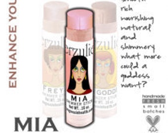 Organic Mineral Makeup Cream Shimmer Stick in MIA  Acne Safe  Non Toxic  Non-Comedogenic  Non-Toxic Acne Safe Cosmetics