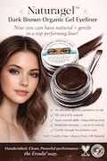 Organic Makeup Natural Cosmetics Mineral Gel Eyeliner in DARK BROWN Easy to Use and long lasting eyeliner Oragnic Eyeliner