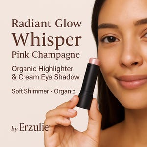 Ombre à paupières crème et illuminateur bio en WHISPER | Non comédogène | Maquillage sans cruauté | multitâche pour les joues, les yeux et les lèvres