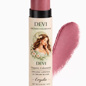 Lápiz labial orgánico rosa malva ruborizado Colorstick / Erzulie Devi