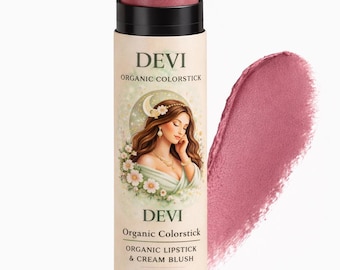 Lápiz labial orgánico rosa malva ruborizado Colorstick / Erzulie Devi