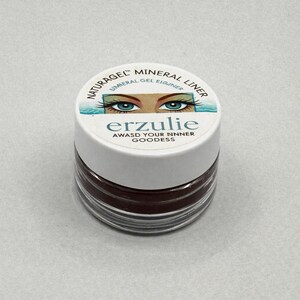 Dark Brown Organic Gel Eyeliner, Natural Mineral Formula image 3