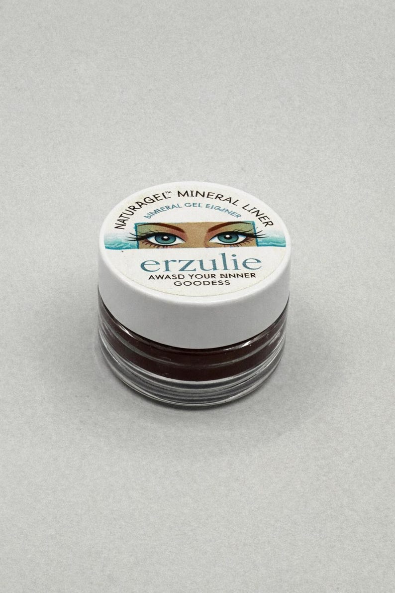 Dark Brown Organic Gel Eyeliner, Natural Mineral Formula image 3