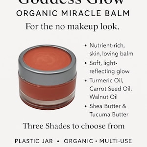 Organic Miracle Balm | Tinted Face Balm | Goddess Glow Multi-tasking Balm| Skincare Makeup | All Over Glow Balm| Sheer Buildable Balms