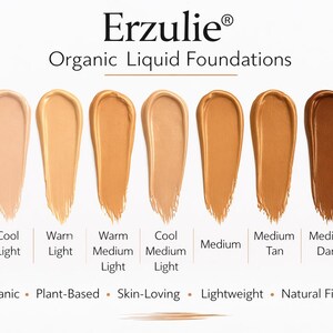 Organic Liquid Foundation In WARM LIGHT Natural Acne Safe Makeup | Cruelty Free Makeup| Vegan and Non-Comedogenic Foundation image 11