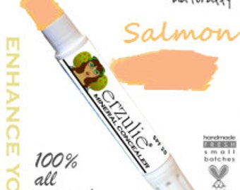 Natural and Organic Mineral Makeup Corrector Stick  in Salmon From   Non-comedogenic  Acne Safe and Gluten Free Makeup