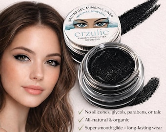 Eyeliner in crema biologico in vasetto / Nero intenso o marrone scuro / Senza profumo / Ingredienti naturali e biologici, facile da usare