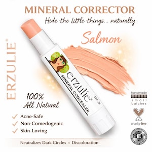 Organic Corrector Stick in Salmon| Natural Makeup| Gluten Free| Acne Safe| Cruelty Free Makeup| Color Adjusting Mineral Blend