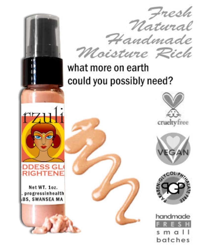 Organic Primer and Brightener with Serum GODDESS GLOW™ Organic Cosmetics Acne Safe Vegan makeup Cruelty Free image 3