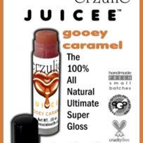 Juicee Tube Caramel Latte Lip gloss | Coral Tint with gold shimmer | Natural lip gloss | High Shine | Non Toxic Lip Gloss