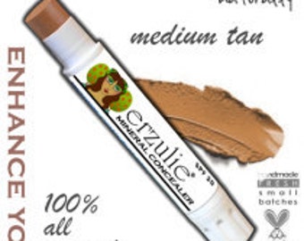 Mineral Concealer Stick  Acne Safe Makeup  All Natural Concealer with Argan Oil     Great Coverage MEDIUM  TAN