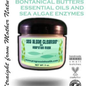 Organic Skin Care | Sea Algae Facial Cleanser and Hydration Mask | Clean Beauty | Cruelty Free Skin Care |