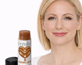 Caramel Latte Organic Lip Gloss | Coral Tint, Gold Shimmer, Natural | Cruelty Free | Clean Beauty