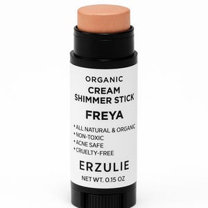 Organic Shimmer Stick FREYA | Nicht komedogen | Akne sicheres Make-up | Biokosmetik | Tierversuchsfrei | Neutral Light Tan Shimmer Stick