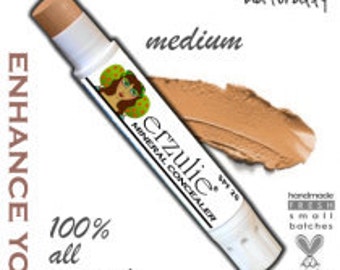Organic Concealer | Natural Mineral Cream Concealer in MEDIUM  gluten free makeup| acne safe makeup  organic makeup cruelty free cosmetics