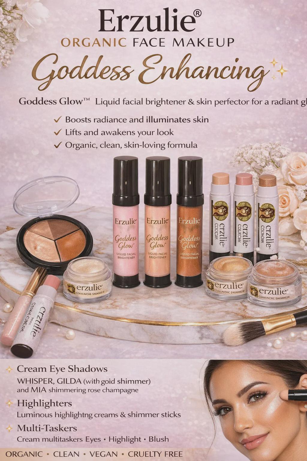 Organic Makeup Kit Non-Comedogenic, Cruelty-Free Goddess Enhancing Makeup
