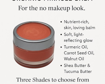 Organic Miracle Balm | Tinted Face Balm | Goddess Glow Multi-tasking Balm| Non- Comedogenic | All Over Glow Balm| Sheer Buildable Balm