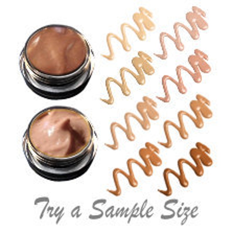 Natural Liquid Makeup  Goddesss Glow\u2122 Organic Liquid Mineral Brightener and Liquid Bronzer | TWO SAMPLES|   Cruelty Free  Acne Safe Makeup