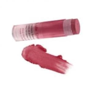 K&ouml;nnte beinhalten: Ein rosa get&ouml;nter Lippenbalsam in einem durchsichtigen R&ouml;hrchen mit einem Drehmechanismus. Der Balsam ist auf einer Oberfl&auml;che ausgestrichen, wodurch seine Farbe und Textur sichtbar werden.