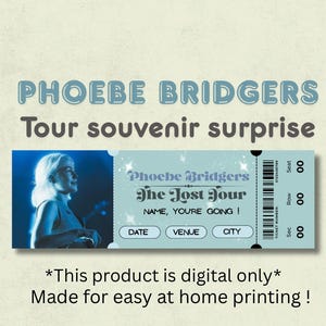 Entrada de recuerdo de Phoebe Bridgers - The Lost Tour