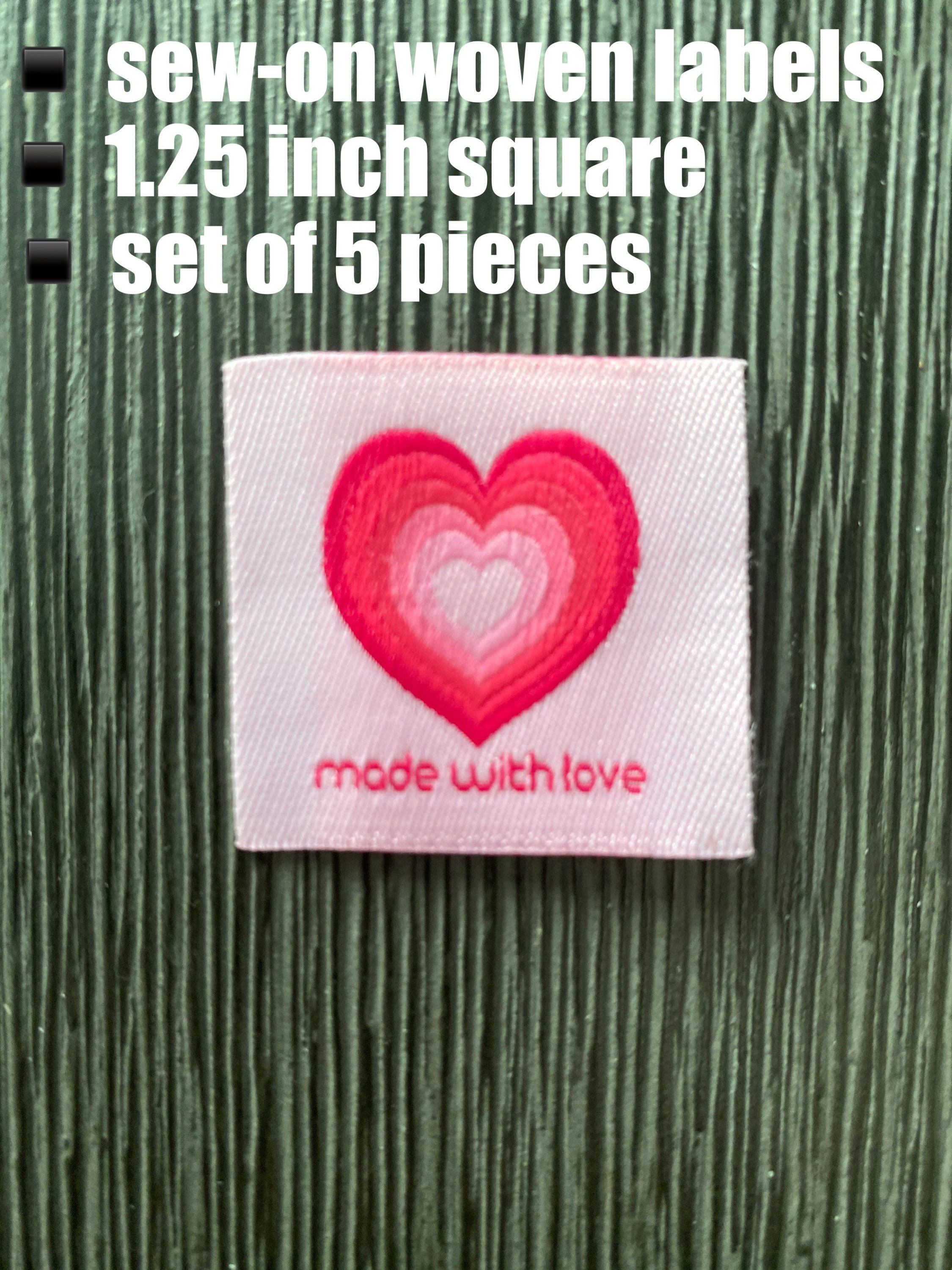 Personalized woven labels for handmade items