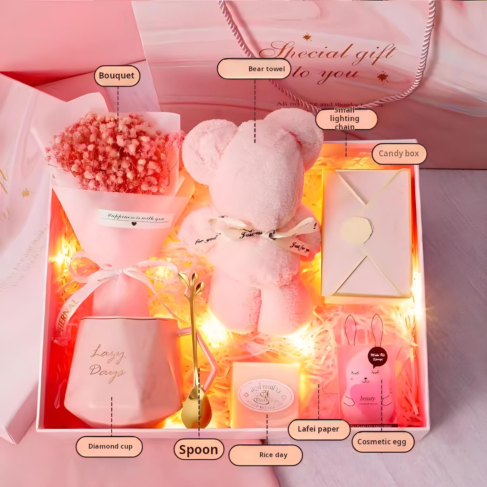 Thinking of you gift box classy gift basket for women personalized