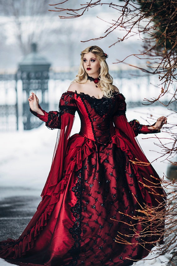 red winter wedding dresses