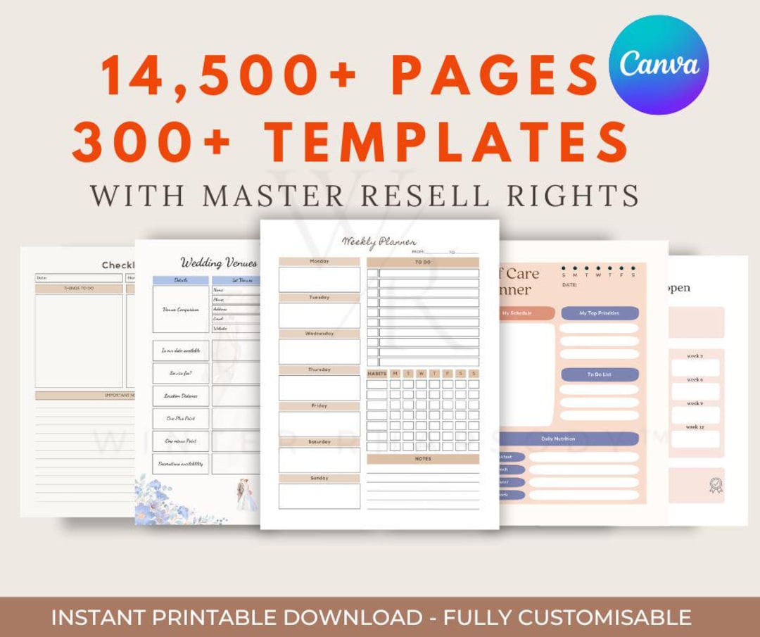 14500+ PLR Canva Templates | 350+ Editable Templates With Master Resell ...