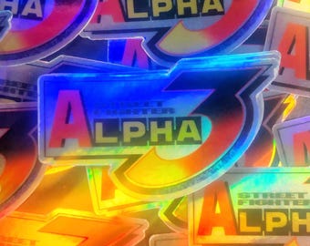 Holographic Street Fighter Alpha 3 sticker