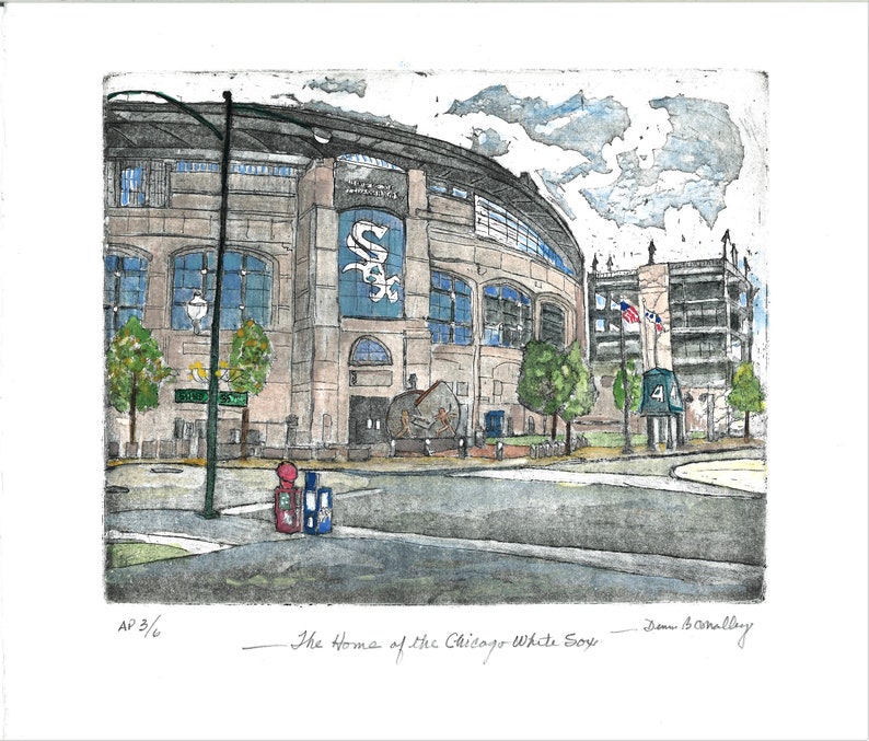 Chicago White Sox Park Original Etching