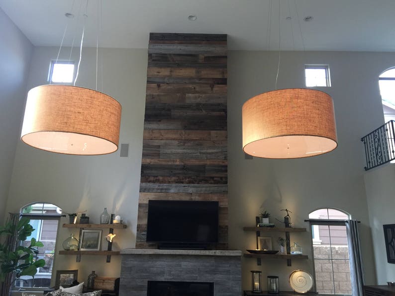 Custom 48 Inch Extra Large Drum Pendant Light Fixture