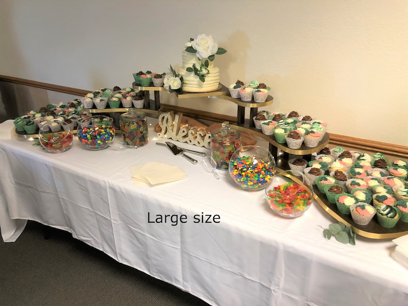 Multi-tier cake and cupcake stand-please choose size below image 1