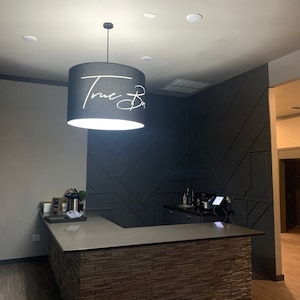 Custom 36 inch large drum pendant light fixture