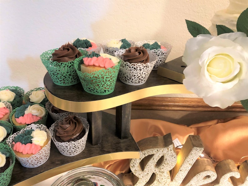 Multi-tier cake and cupcake stand-please choose size below image 3