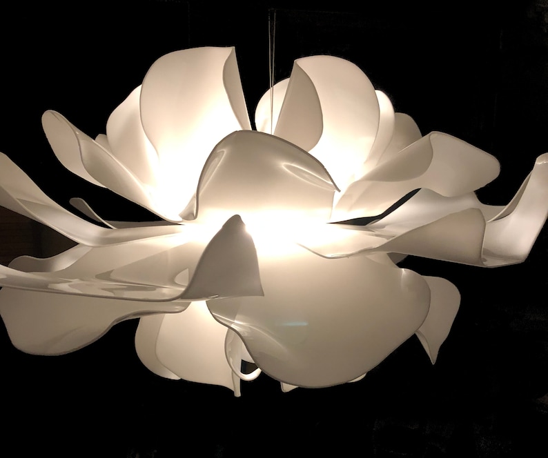 NEW Acrylic Flower LED Light Pendant Etsy