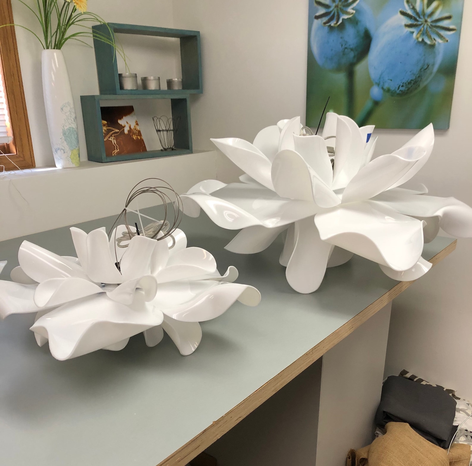 NEW Acrylic Flower LED Light Pendant Etsy