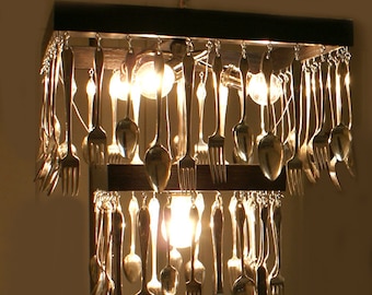 Custom Made to order Silverware Chandelier