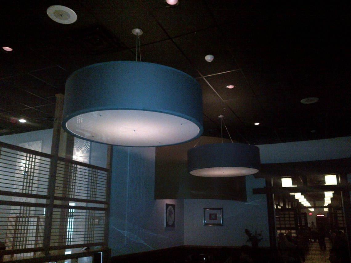 Custom 60 Inch Very Large Drum Pendant Light Fixture Etsy