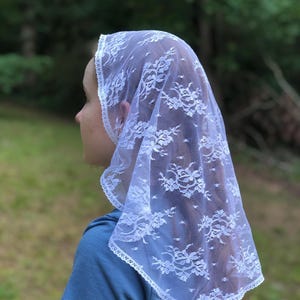 White Lace Princess Veil *WITH SNAP CLIP*